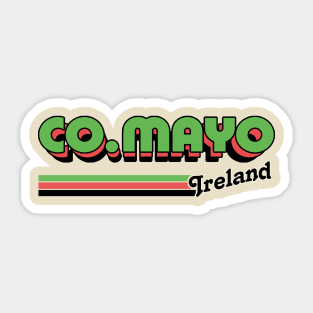 County Mayo / Irish Retro County Pride Design Sticker